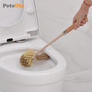 [PETSOLA] Toilet Brush with Wooden Handle Ergonomic Toilet Brush Hygienic Quick-Drying for Bathroom