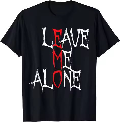 Leave Me Alone | Emo Clothes | Emocore Emo Music Fan | Emo T-Shirt Men Women Clothing Tops Vintage R