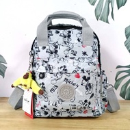 KIPLING 3 WAYS MINI BACKPACK ซับในลายตาราง กระเป๋าสะพาย 3 Ways รุ่นใหม่  วัสดุ Nylon & Polyester 100