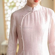 2023 Ao dai Chiffon Long Aodai Vietnamese Women Floral Print Cheongsam
