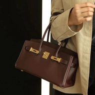 CHELSEA-togo First Layer Cowhide Horizontal Style Genuine Leather Gold Buckle Portable Shoulder Bag