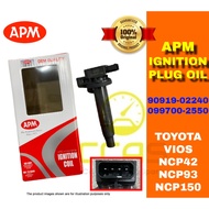 100% Original APM IGNITION COIL Toyota vios ncp42/ncp93/ncp150 - 90919-02240 / 099700-2550 / IC68868