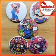 Brooch Pin 4,4 CM Round Mario Bros Tote Bag Pin - SEV0142