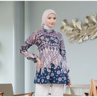 Baju Batik Wanita Blouse Batik Modern Batik Wanita Lengan Panjang