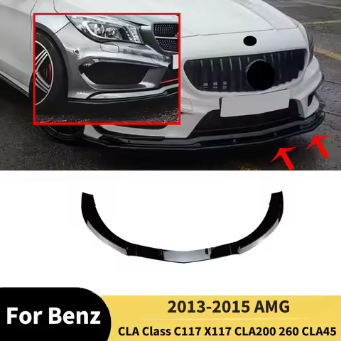 For Mercedes Benz CLA Class C117 X117 CLA200 260 CLA45 AMG 2013-2015 Front Bumper Splitter Lip Acces