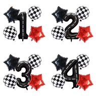 5pcs RACING NUMBER BALLOON PACKAGE