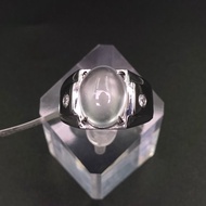 寶麗金珠寶-天然水沫子白鋼男戒