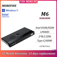 MOREFINE M6 MINI PC Intel N200/N100 LPDDR5 16G 2*M.2 2280 2.5G LAN 2*Type-C HDMI Office Computer 1 Y