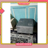 Bangku Baldu Kelabu H15" L21" W21"