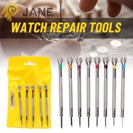 JANE 5pcs/set Clock Watch Tools Silver Color Accessories Remover Screwdrivers Watch Repair Tool