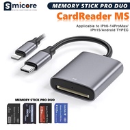 Memory Stick Pro Duo Card Reader-Sony Compatible iPhone 6-15 Pro Max XX Mobile Phone, Android Type-C