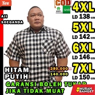 KEMEJA Men's checkered shirt, checkered shirt, men's jumbo shirt black sizeBIG 4xl 5xl 6xl 7xl short