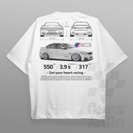 size s-3xl COD，Cars and Clo - Regular Fit White - BMW F80 M3 Blueprint T-Shirt - F80 M3 White