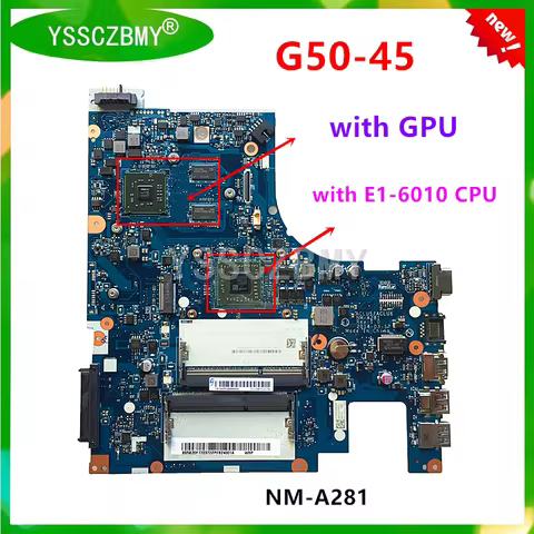 NEW ACLU5 ACLU6 NM-A281 For Lenovo Ideapad G50-45 Laptop Motherboard With AMD E1-6010 CPU / AMD GPU 