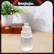 Selenite Tower Lamp Quartz Crystal Ornaments Craft Reiki Healing Home Decor