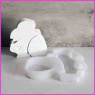 Easter Bunny Candle Mold Flexible Silicone Mold Chocolate Candy Bunny Resin Casting Mould Bunny Craf