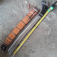 (COD) Golok PEMOTONG Kayu dan Bambu Handle Golok Tanduk Kerbau Handmade Asli galonggong tasik Mangon