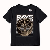 KRMK Unisex Children's Distro T-Shirt with ADVAN Rim Image RAYS TE37 x YOKOHAMA Tyre
