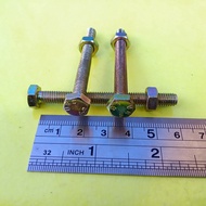 YELLOW BOLT NUT M6 X 60 BMK M6X60/ M6X60 YELLOW BMK M6 X 60 KEY 10 6CM LENGTH/ M6 Bolt M6 Screw Scre