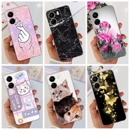 For Phone Cover Xiaomi Redmi 13C Case Fashion Butterfly Shockproof Casing For Xiomi Redmi 13C 4G Red