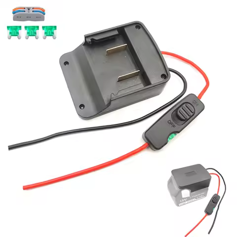 For Hitachi Hikoki 18V Power Ride Wheel Battery Adapter with Fuses & Switch Battery adapter Converte