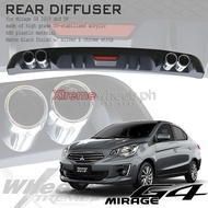 ●Mirage G4 2019 - 2022 Rear bumper Diffuser Black with muffler designed ( mirage G4 accessories )