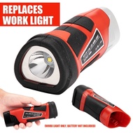 Torch Tools for Milwaukee Battery Work Light Lithium Battery Rechargeable Lamps Flashlight 3W 10.8V 