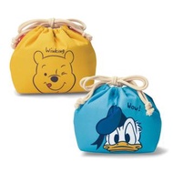 迪士尼 迪士尼午餐保冷袋 唐老鴨/小熊維尼◇ Winnie the Pooh/Donald Duck 廚房用品 食品儲存 廚房用品 廚房便當盒 便當盒抽繩 保冷 兒童便當盒