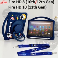 For Fire HD 8 10th 12th Gen 2024 2022 2020 HD8 Plus HD 10 11th Generation 2021 Tablet 3D Astronaut S