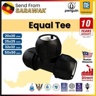 20mm-63mm Penguin Equal Tee PN16 HDPE Compression Poly Pipe Connector Poly Pipe Fitting Poly Fitting