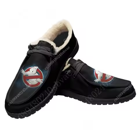 G-Ghostbusters classic movie Plush Flat Shoes Outdoor Sneakers Lightweight Shoes Custom Shoes Footwe