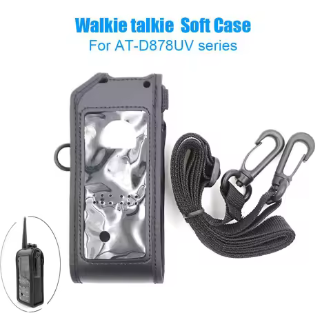 ANYTONE Soft Leather Bags Fit for AT-D878UV AT-D878UVII PLUS AT-D878UVPLUS Walkie Talkie Radio Silic