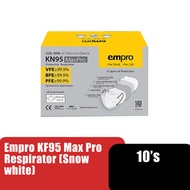 Empro Mask KF95 Pro Respirator Empro Copper Oxide Mask Antimicrobial Face Mask 10's - Snow White