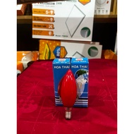 2w red filament LED light bulb with E14 swirl cap