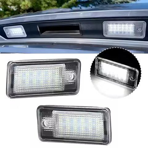 For Audi A3 S3 8P A4 S4 B6 B7 A6 C6 S6 A8 S8 Q7 RS4 RS6 Car LED License Plate Light Lamp Auto Access