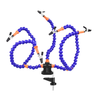 Helping Hands Soldering Third Hand PCB Circuit Board Holder Flexible Arms with Desk Clamp Base for E
