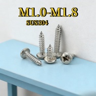 Phillips Pan Head Self Tapping Screw /Screw Plastic Wood| SUS 304 Stainless Steel  | Skru Besi M1.0/