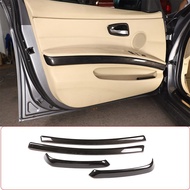 ABS Carbon Fiber Car Interior Door Armrest Side Decoration Strip Trim Cover For BMW 3 Series E90 E92 2005-2012 Car Acces