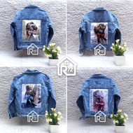 3D CHILDREN'S JEANS JACKET WITH RIBBON VARIATION AGE 19 YEARS ART G5R6