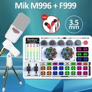 Bonkyo F999 Live Sound Card Live Mixer Computer Peripherals For Audio Live Karaoke Sound Card hp PC 
