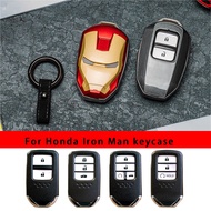 Suitable for Honda Civic Accord Odyssey CRV HRV JAZZ City Key Case Protection Cover Honda Smart Key Iron Man Shape Key C