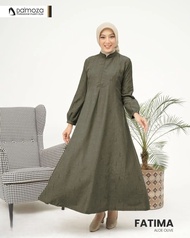 (COD) Gamis Wanita DAMOZA FATIMA ALOE OLIVE || Gamis Dewasa Katun Original Mutif Damoza