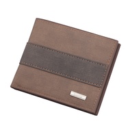 HDStore Men's wallet, short wallet, vintage zipper, horizontal casual matte multi-card slot small wallet