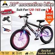 AENXRD 20 inch 8-13years Basikal Budak Mountain bike 7/21 speed sprot bike Dual disc brake cushioned
