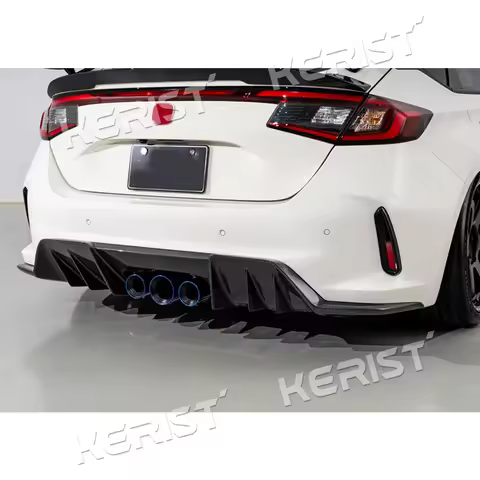 For Honda Civic Type R FL5 23+ Carbon Fiber Rear Lip Diffuser Lip Splitter Spoiler - Rear Wing Lip f