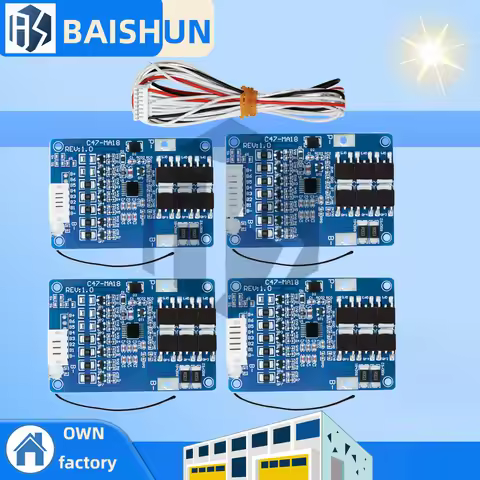 18650 BMS Board 4S/5S/6S/7S (16.8V-21V) - 20A Protection for LMO/Ternary Lithium Batteries, Balance