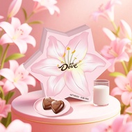 [Tanabata Gift Box] Defu Milk Sandwich Chocolate 106g Lily Flower Shape Gift Box for Girlfriend 7.29