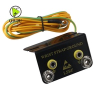 QIUJU Ground Cord Bench Mounted, 1.8M Length Cord L Shaped ESD Wrist Strap, Premium Dual Bench Groun