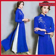 Summer Vietnam Ao Dai Dress Woman Oriental Chinese Traditional Cheongsams