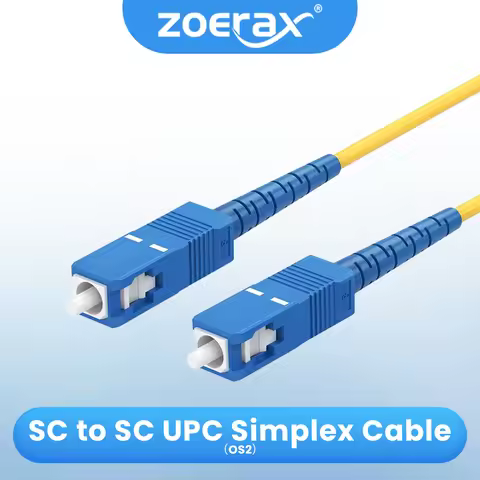 ZOERAX OS2 SC to SC UPC Fiber Optical Patch Cable 3.0mm Singlemode Simplex SMF 9/125μm LSZH Optical 